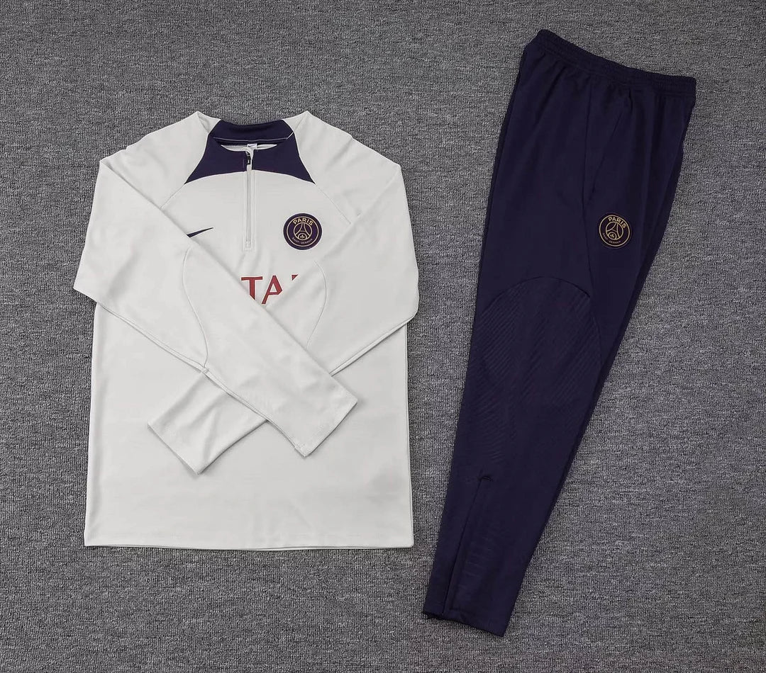 PSG Training Suit Beige and Navy Blue