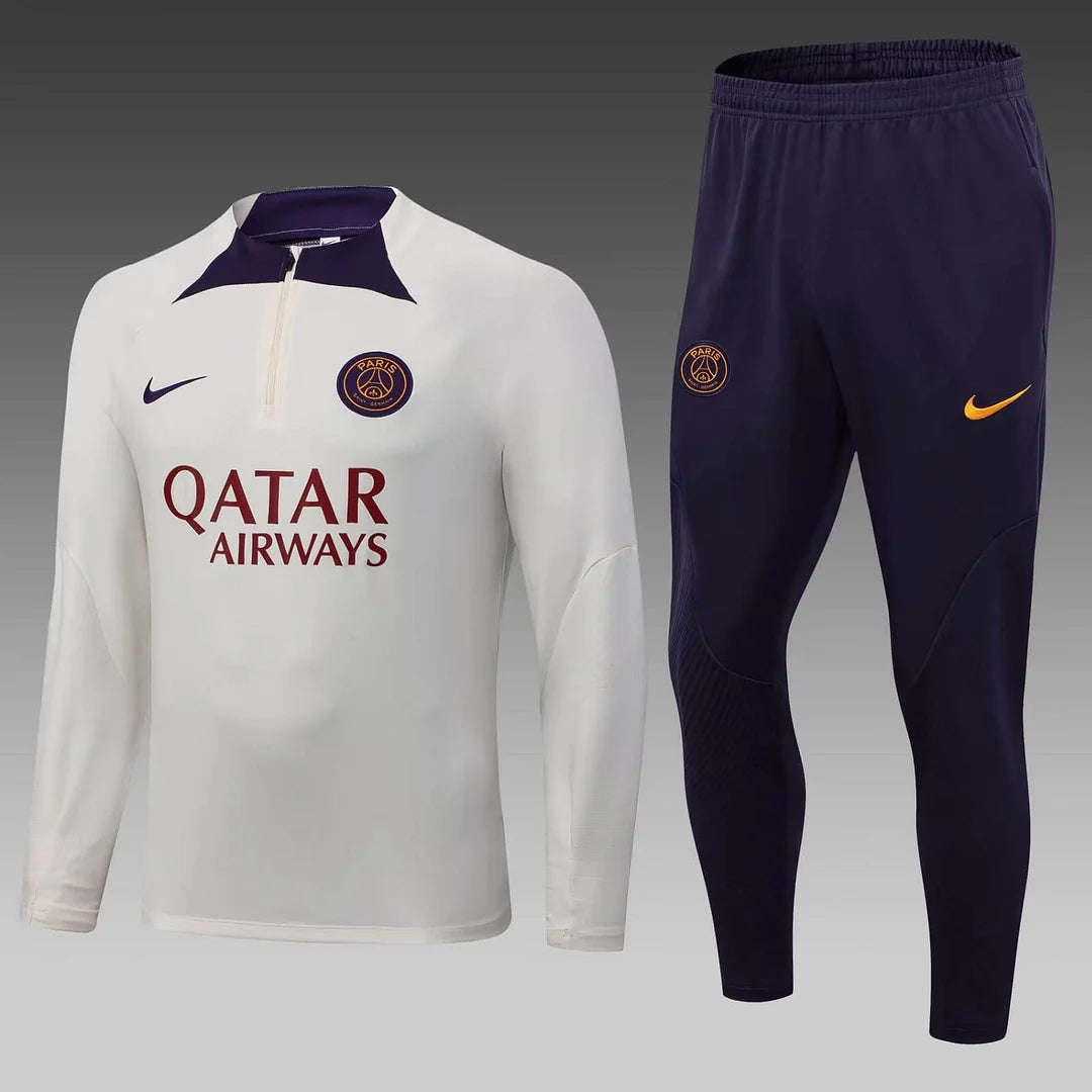 PSG Training Suit Beige and Navy Blue