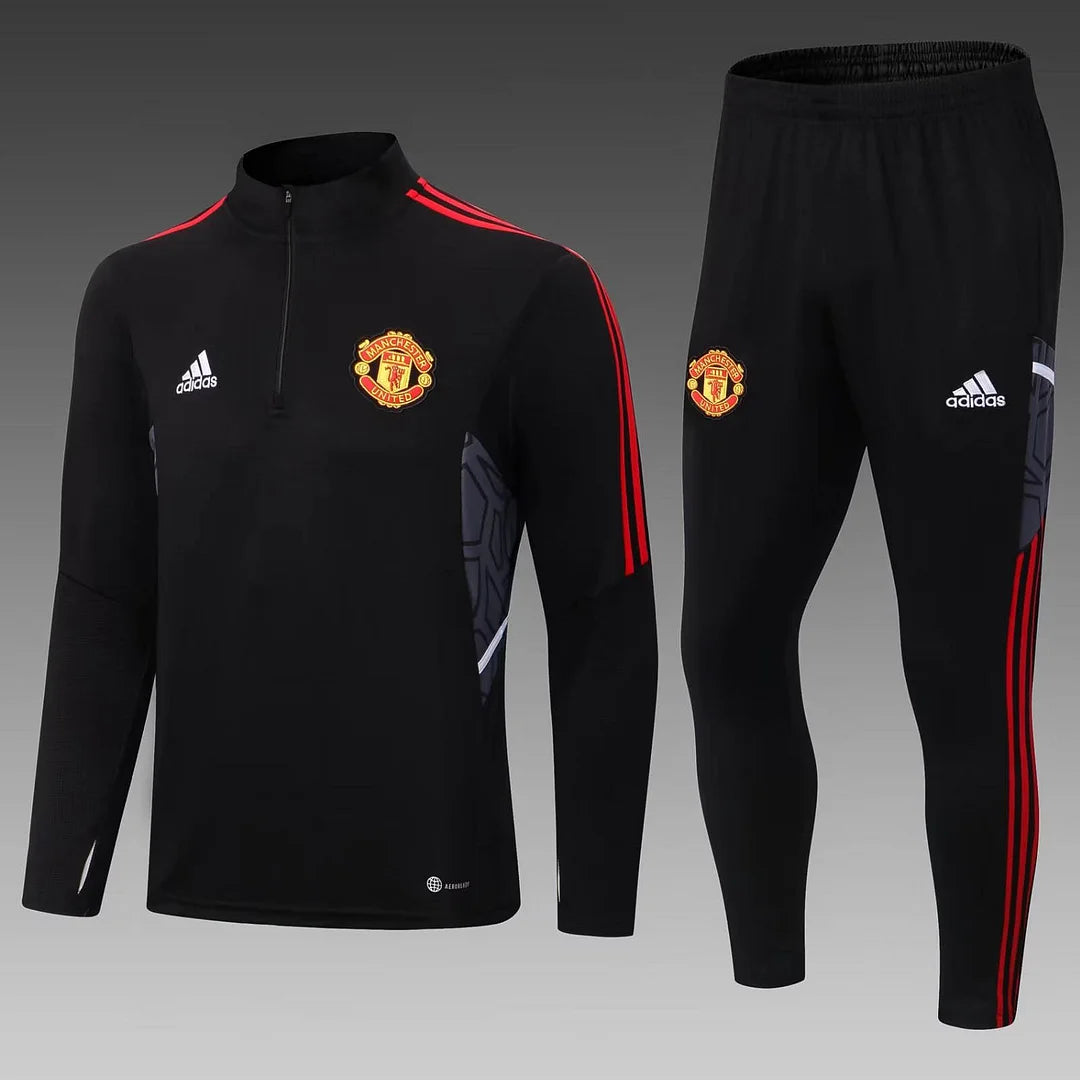 Manchester United Training Suit Black and Red