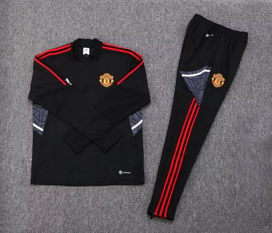 Manchester United Training Suit Black and Red