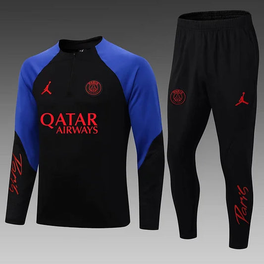 PSG Training Suit Black, Blue and Red