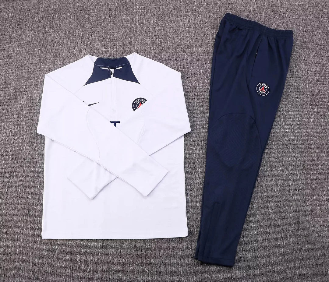 PSG Training Suit White and Navy Blue