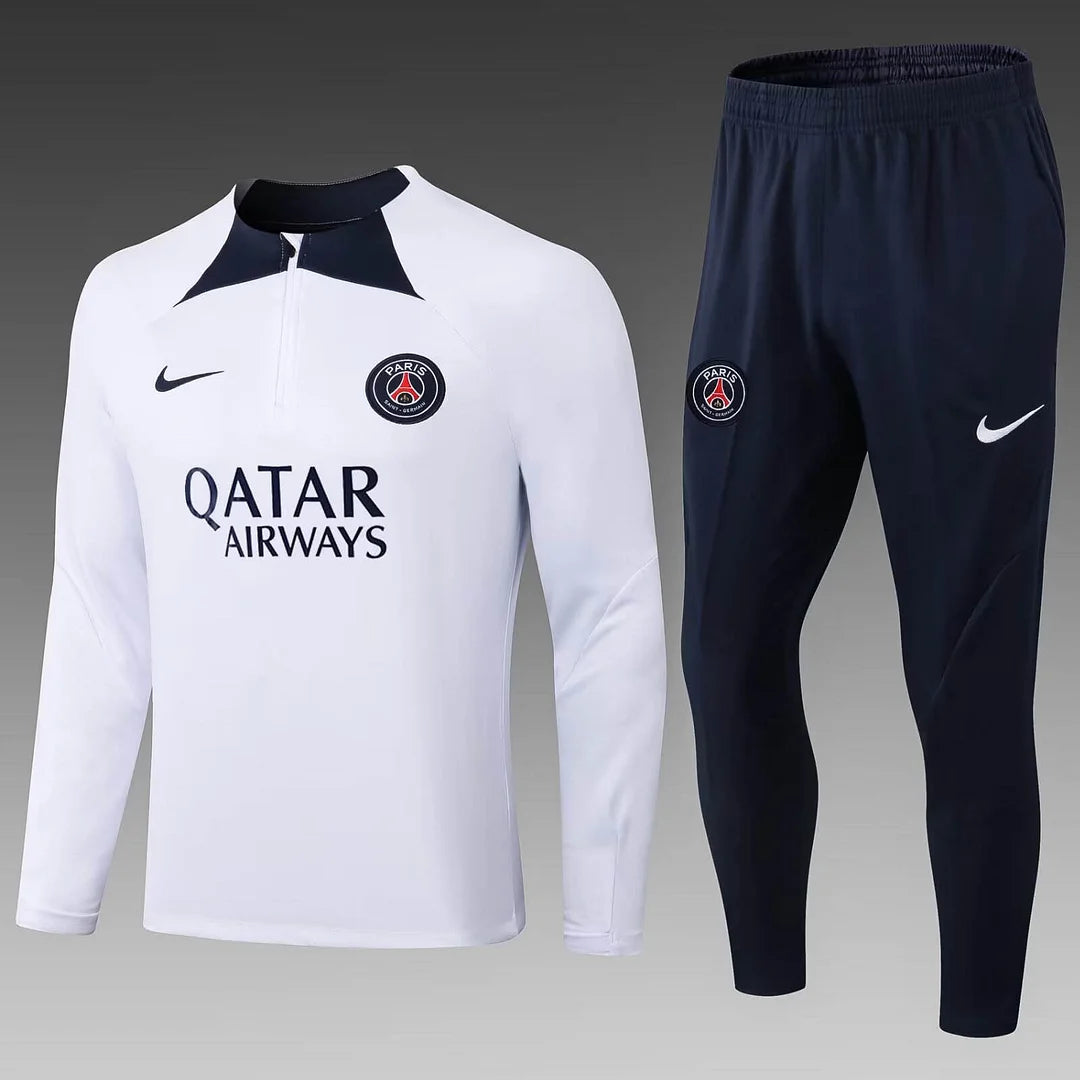 PSG Training Suit White and Navy Blue